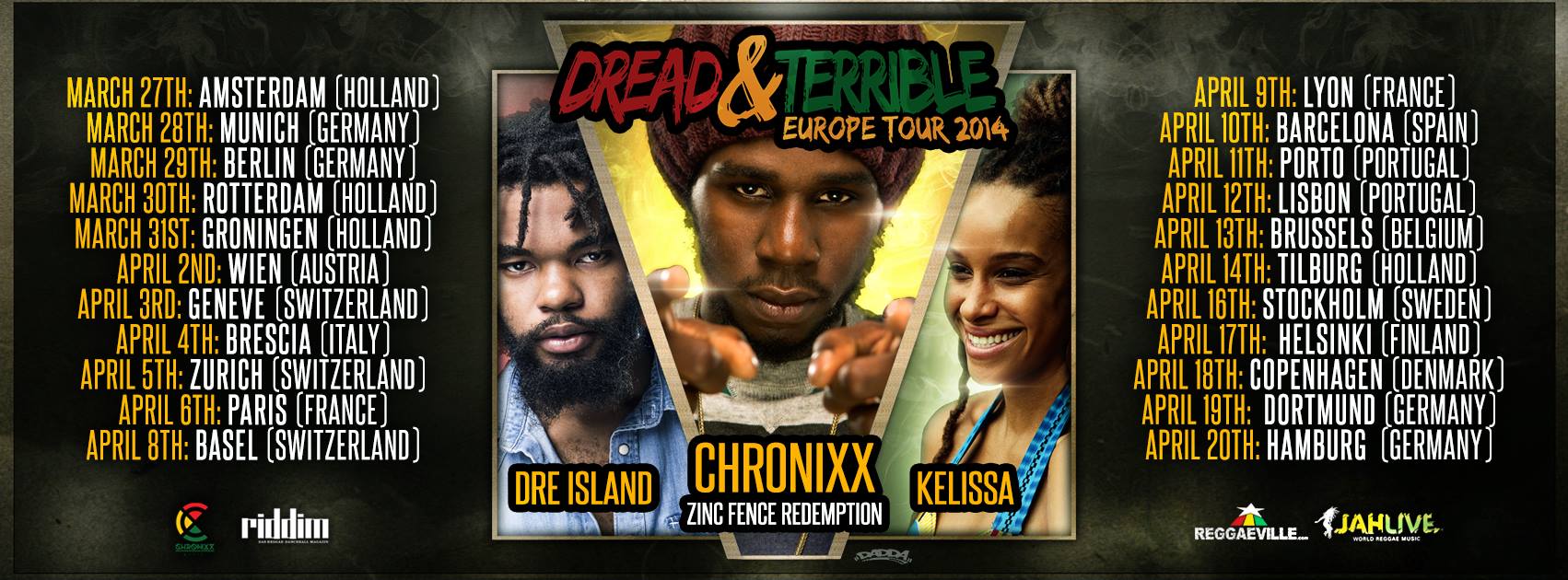 CHRONIXX - DREAD u TERRIBLE-EUROPE-TOUR-2014